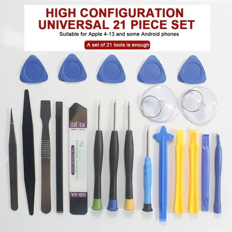 Electronics Repair Manual - 21 in 1 เครื่องมือซ่อมโทรศัพท์มือถือถอดชุดซ่อมสําหรับ iPhone ไขควงชุดลื่นไถลมัลติฟังก์ชั่นถอดชิ้นส่วนชุด